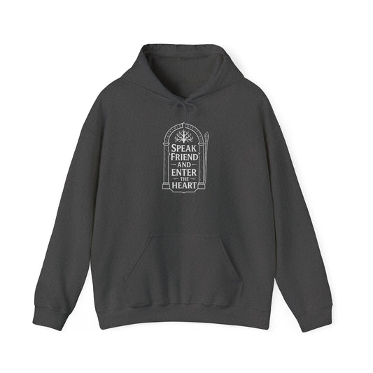 Speak ‘Friend’ and Enter the Heart Hoodie by Couch Club