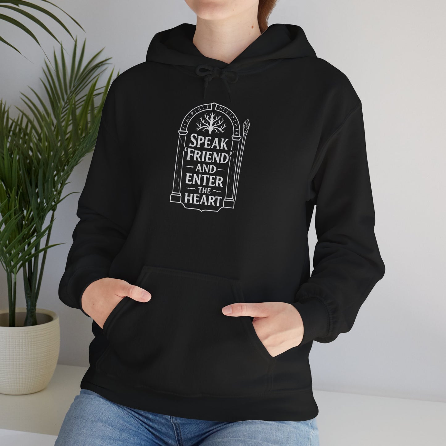 Speak ‘Friend’ and Enter the Heart Hoodie by Couch Club