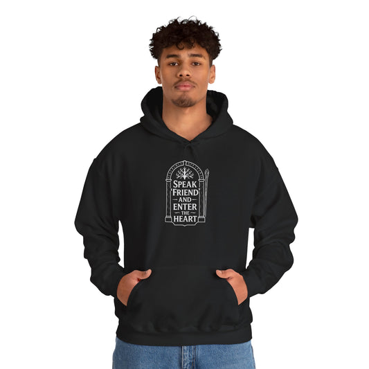 Speak ‘Friend’ and Enter the Heart Hoodie by Couch Club