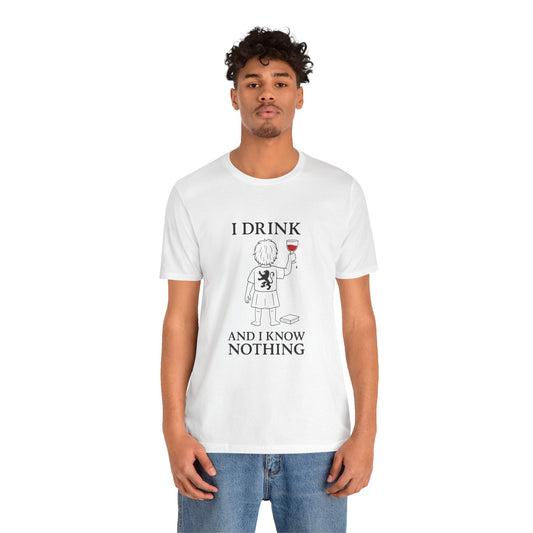 I Drink and I Know Nothing – Lion Crest Parody Tee