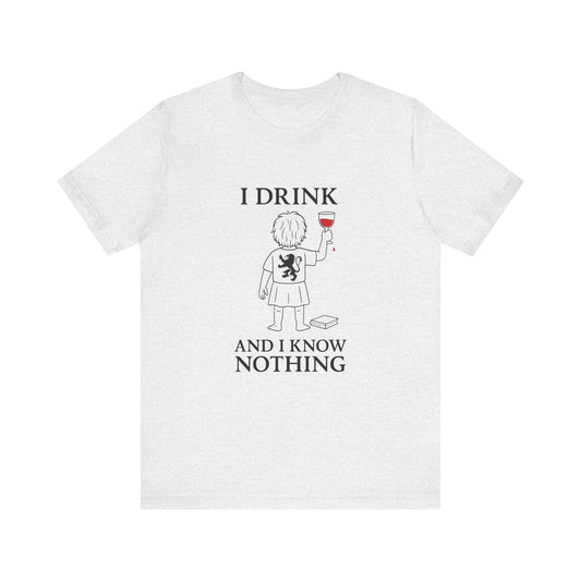 I Drink and I Know Nothing – Lion Crest Parody Tee